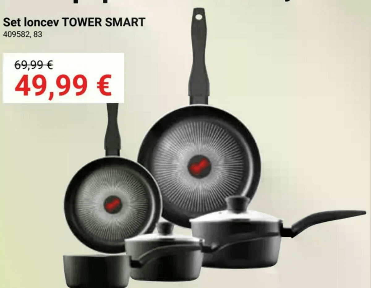 Set loncev TOWER SMART - Akcija v trgovini Pevex