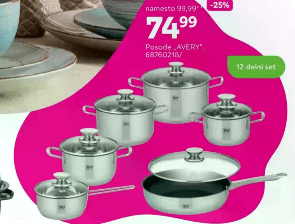 Posode „AVERY" 12-delni set