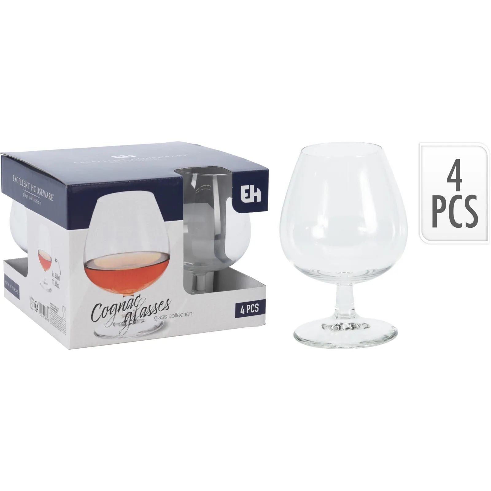 Komplet kozarcev za Cognac 4-delni, 350 ml