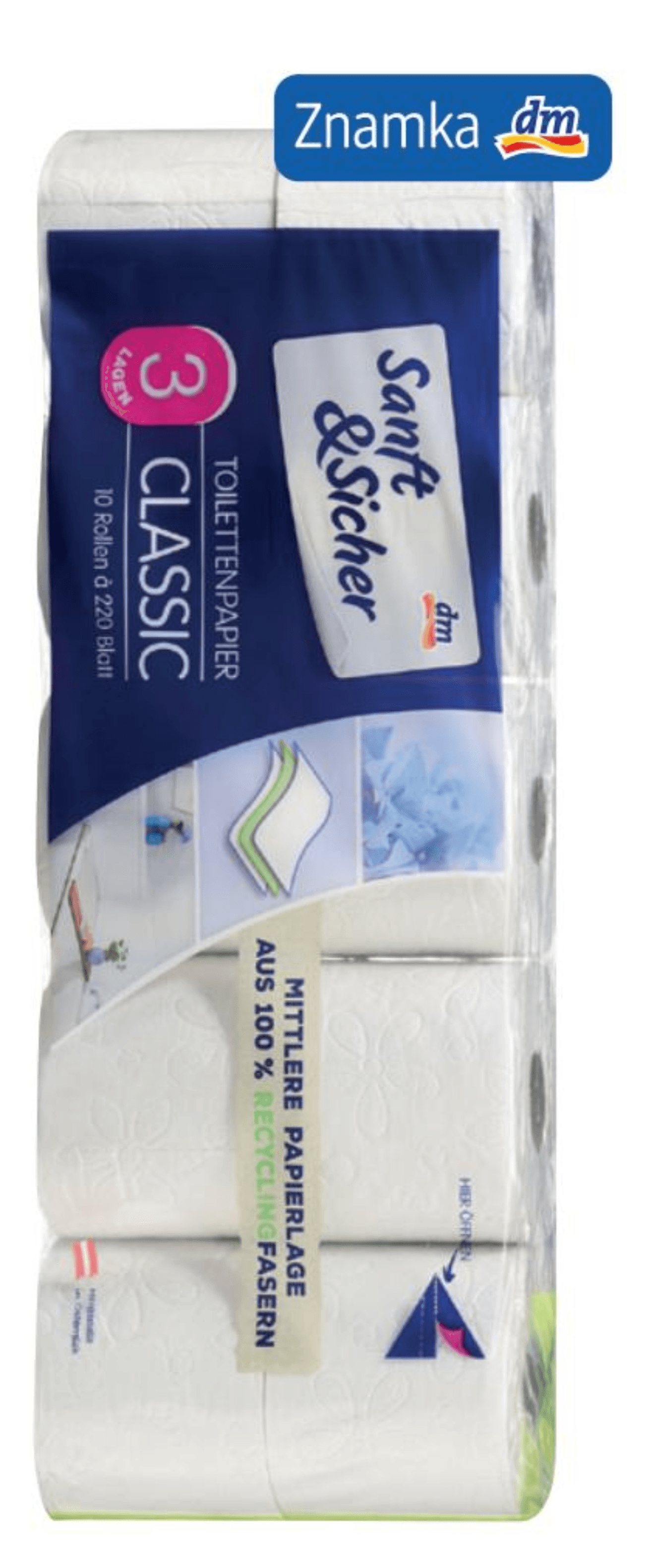 Sanft&Sicher toaletni papir 10 x 220 lističev