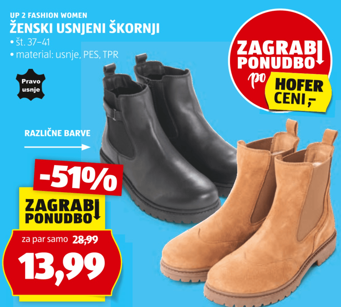 Ženski usnjeni škornji
