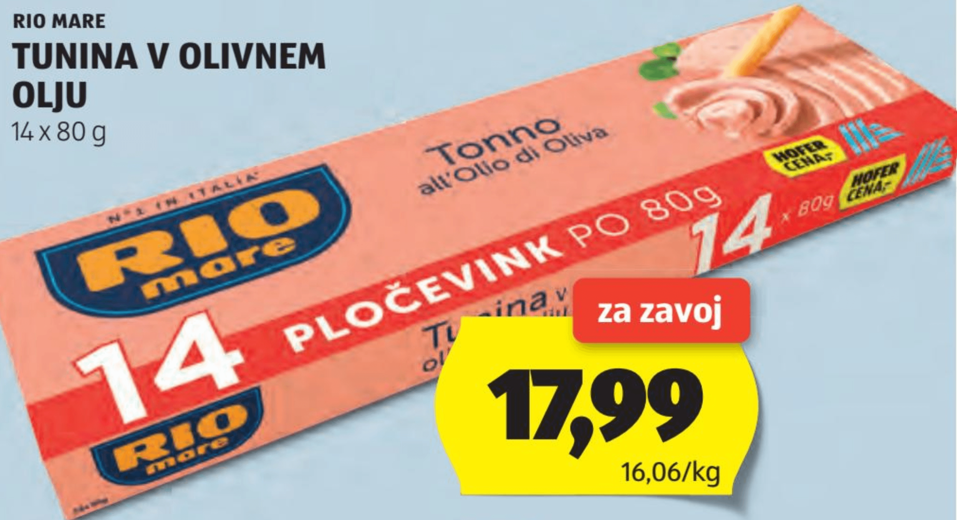 Rio Mare Tunina v olivnem olju 14 x 80 g