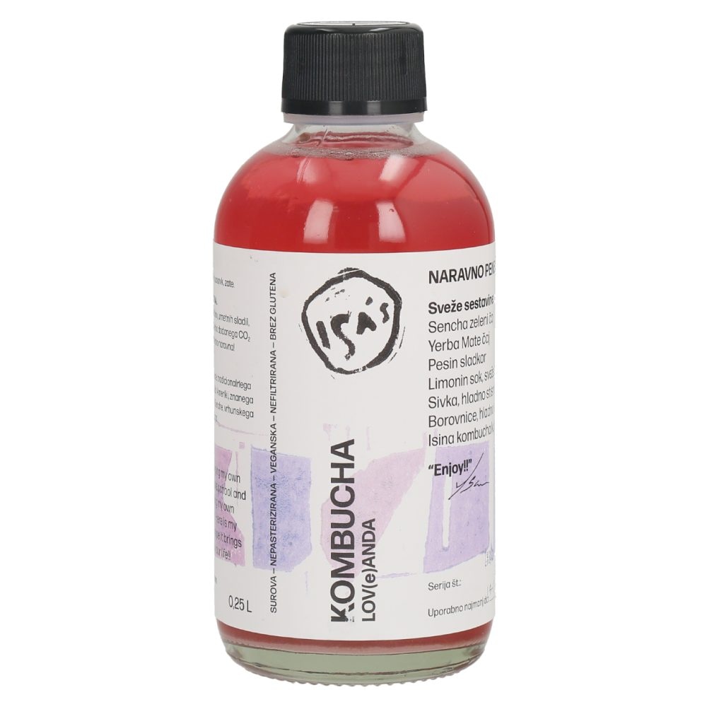 ISA'S KOMBUCHA Lov(e)anda naravno peneči čaj 250 ml