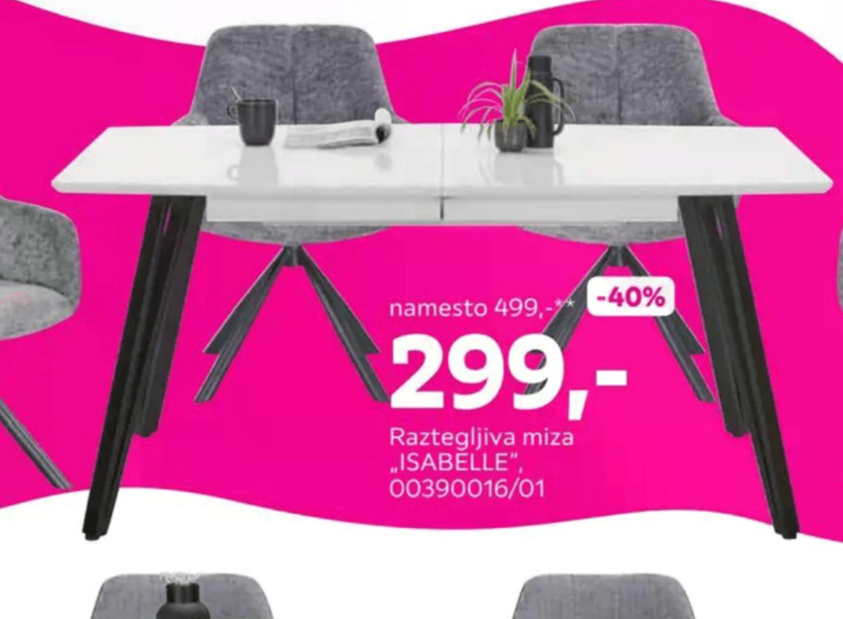 Raztegljiva miza „ISABELLE"