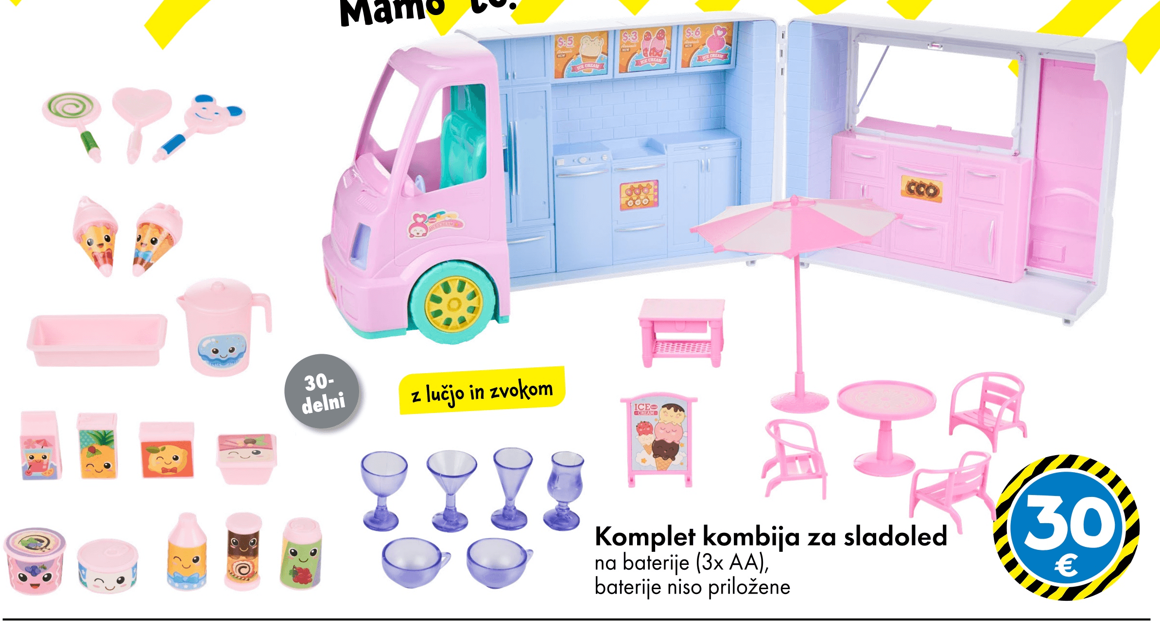 Komplet kombija za sladoled 30-delni