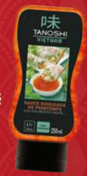 Omaka za spomladanske zavitke Tanoshi 250 ml - Akcija v trgovini E.Leclerc