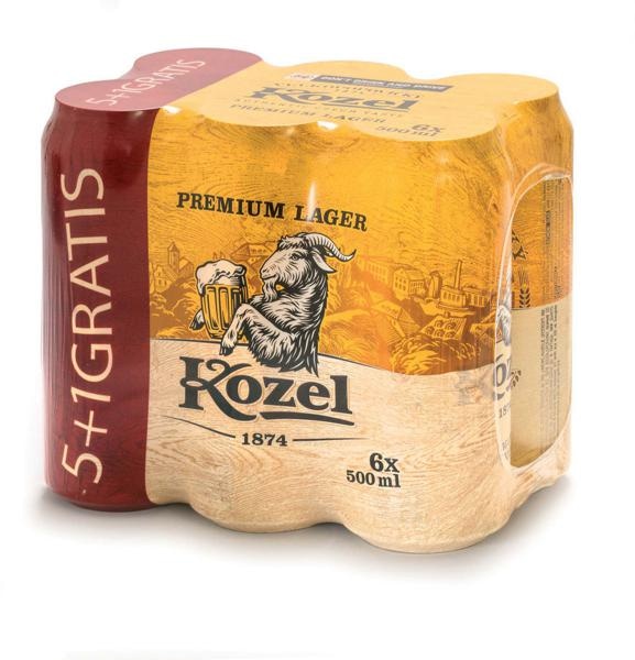 Kozel Lager Premium Pivo alk. 4,6% vol., 6 x 0,5l