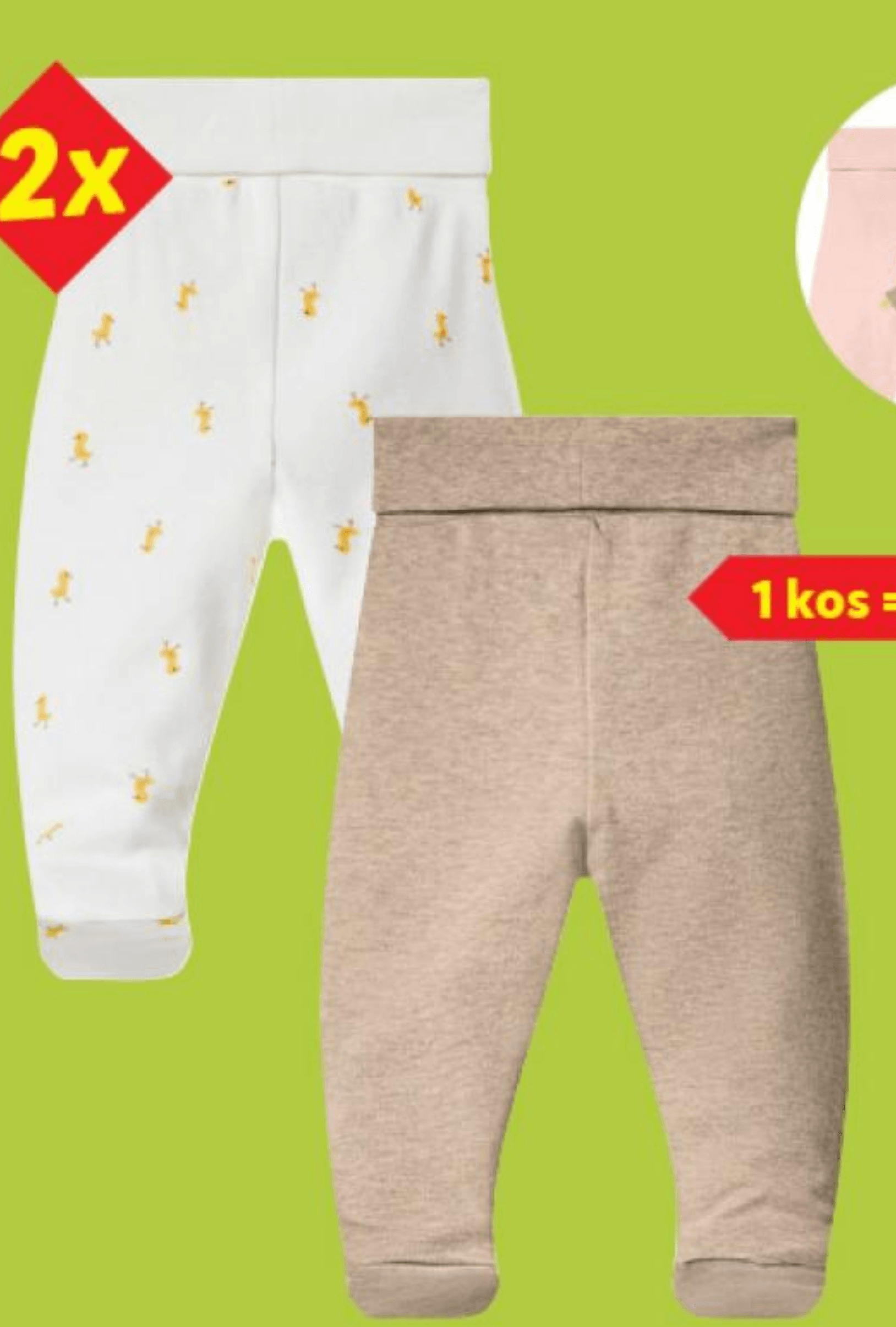 LUPILU Hlače za dojenčke 2 kosa