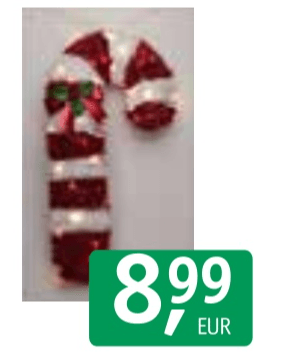 Novoletna LED palčka candy cane 30 LED lučk