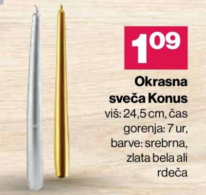 Okrasna sveča Konus