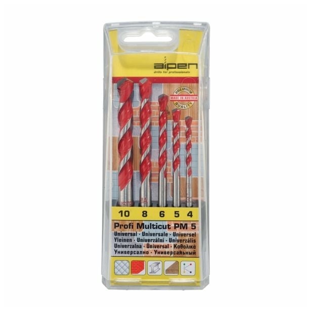 Garnitura večnamenskih svedrov Alpen Profi Multicut SPM 5