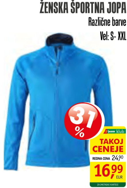 Ženska športna jopa