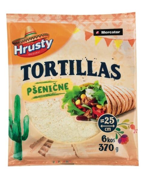 Tortilje Hrusty Mercator 370 g ali 320 g - Akcija v trgovini Mercator