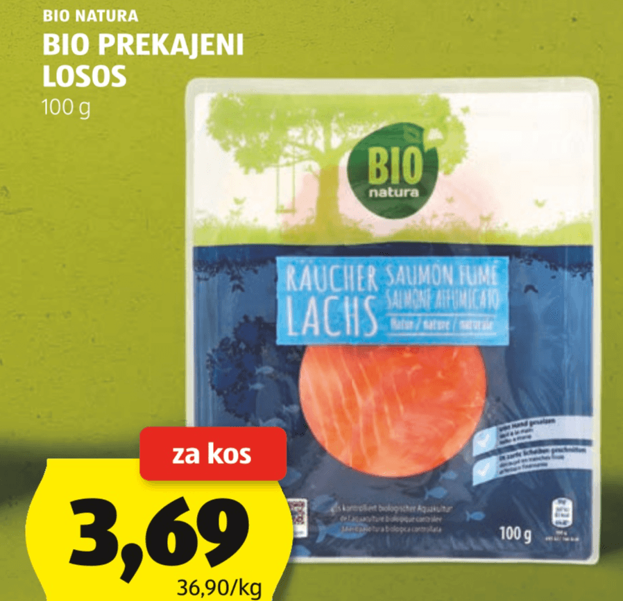 BIO Prekajeni Losos 100 g