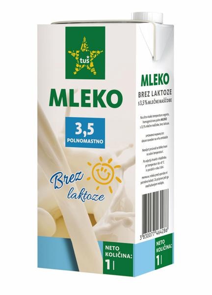 Mleko Tuš brez laktoze 1 L - Akcija v trgovini Tuš