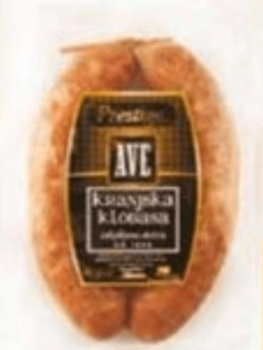 Kranjska klobasa 480 g Ave - Akcija v trgovini Jager