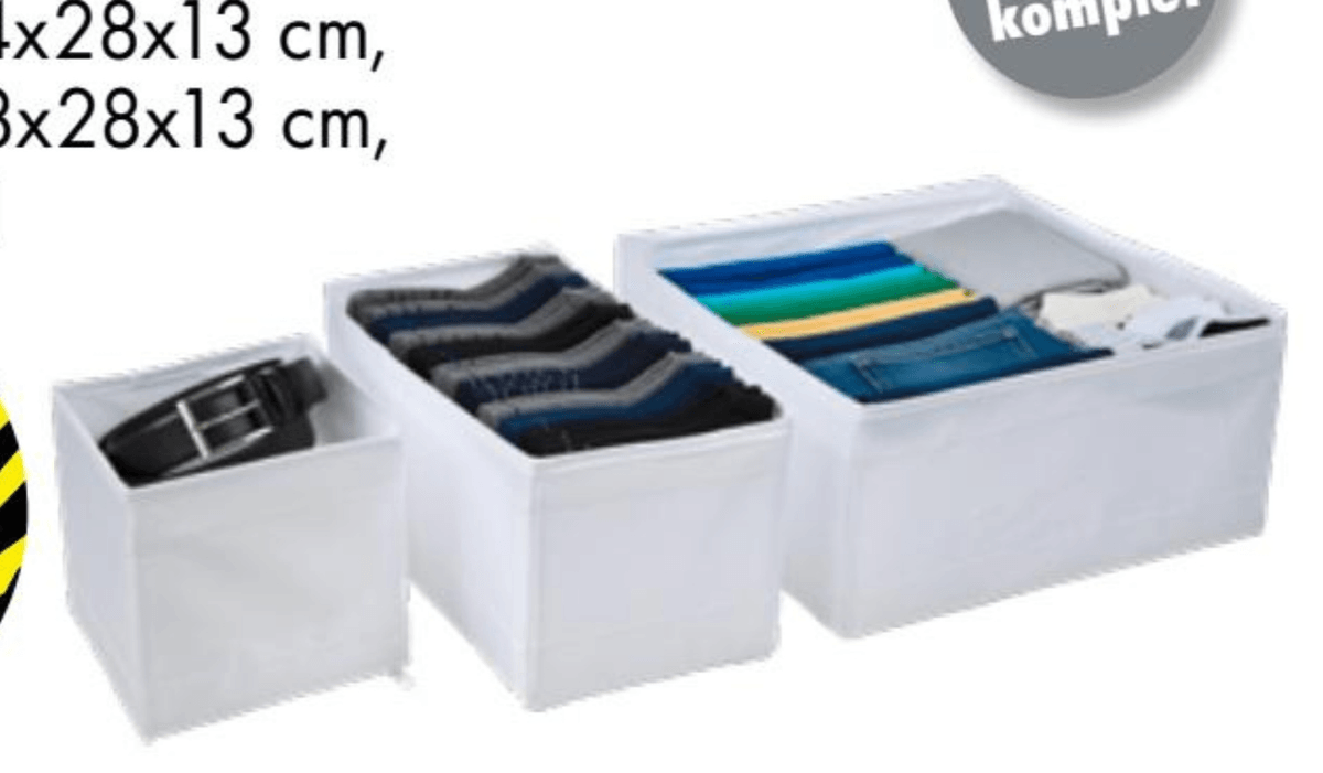 Komplet organizatorja omare 6-delni komplet - Akcija v trgovini Tedi