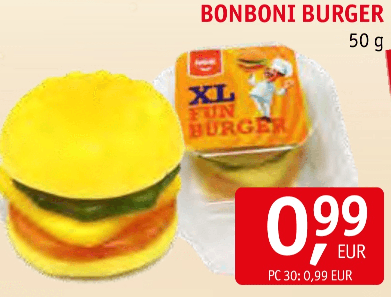 Bonboni Burger XL Fun Burger 50 g