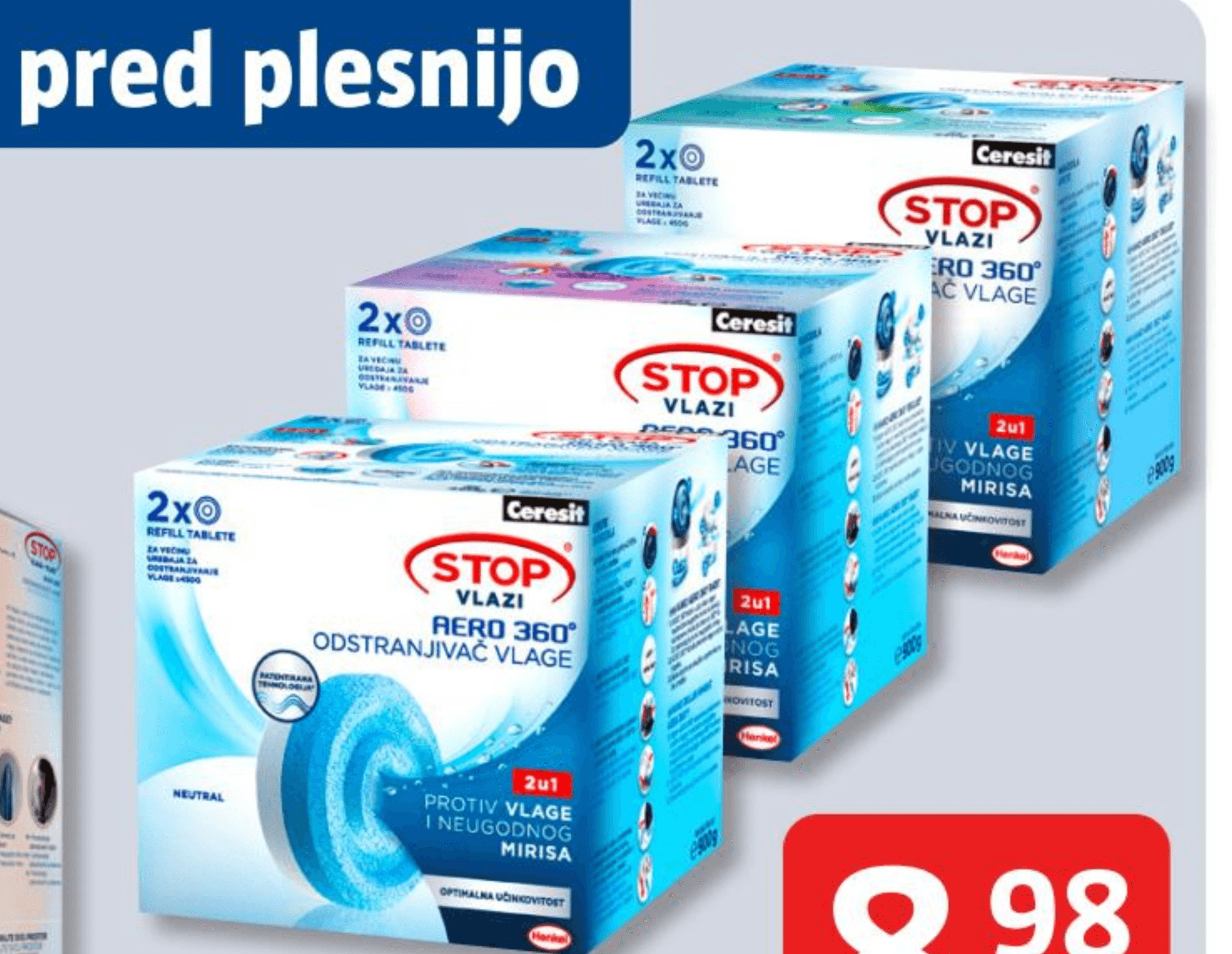 Polnilo za odstranjevalec vlage 'Aero 360°' 2 x tableta - Akcija v trgovini Bauhaus