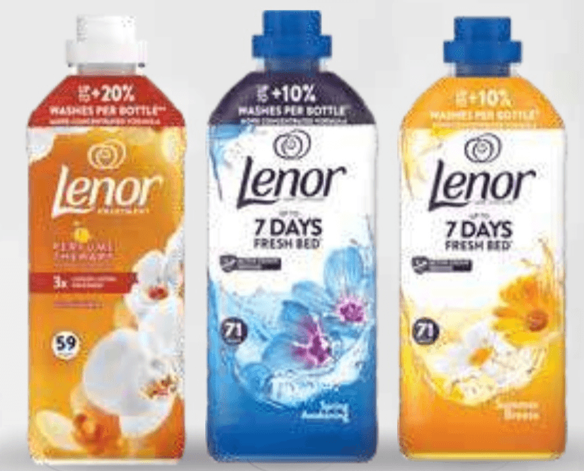 Izbrani mehčalci Lenor 1,239 l, 1,49 l, 1,25 l