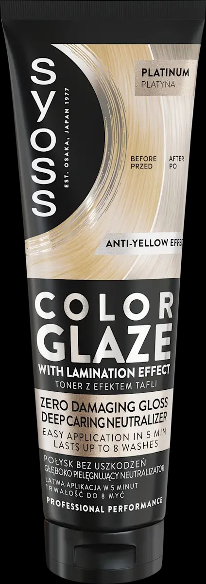 Syoss Color Glaze toner za sijaj las odtenek Platinum 130 ml - Akcija v trgovini Dm