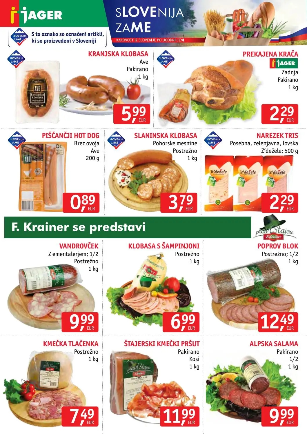 Klobasa Vandrovček 1 kg