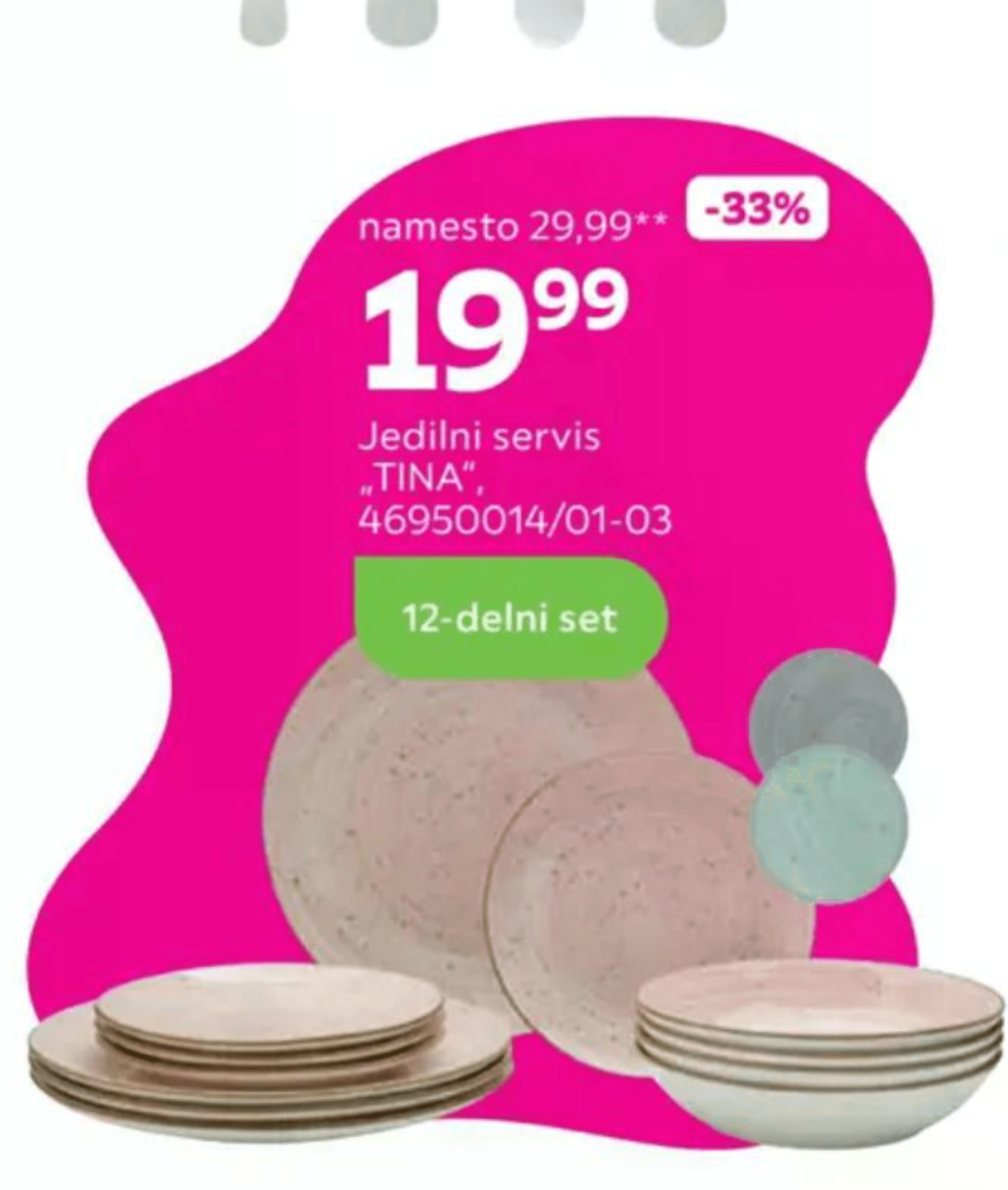 Jedilni servis "TINA" 12-delni set