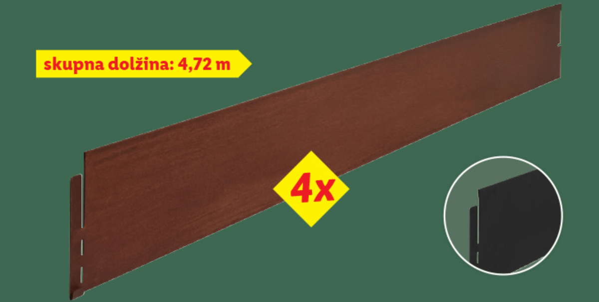 PARKSIDE Travna obroba skupna dolžina: 4,72 m (4x pribl. 119 x 13 cm D x V) - Akcija v trgovini Lidl