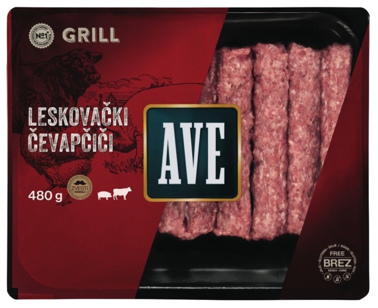 Leskovački čevapčiči 480 g Ave