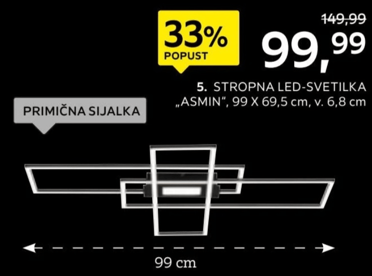 Stropna LED-svetilka „ASMIN"