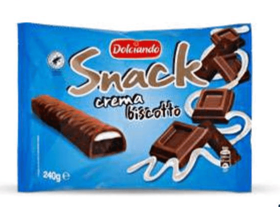 Dolciando Čokoladice s kremo in keksi 240 g