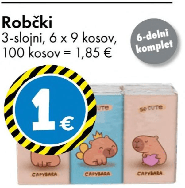 Robčki 6 x 9 kosov SO CUTE