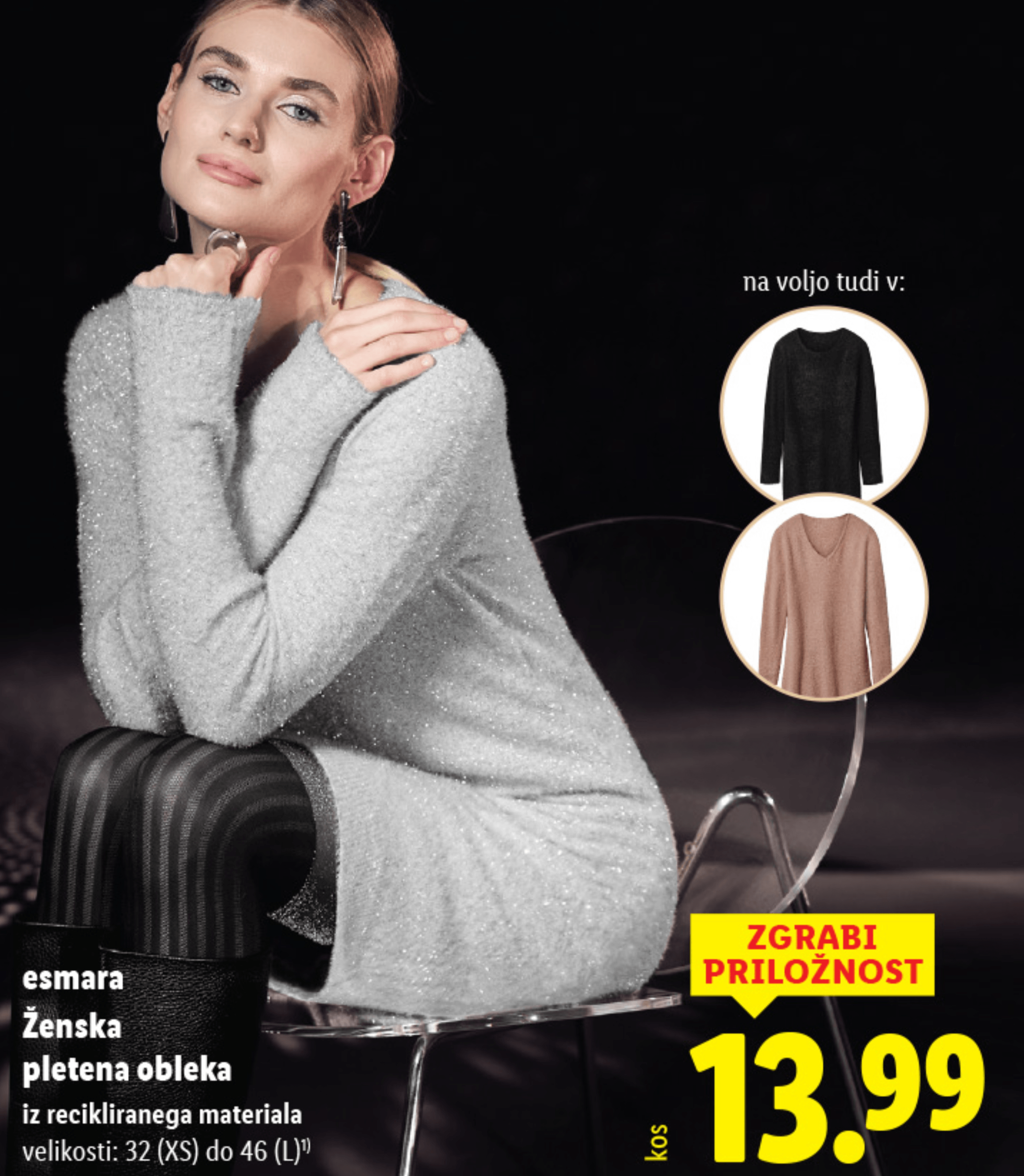 Ženska pletena obleka