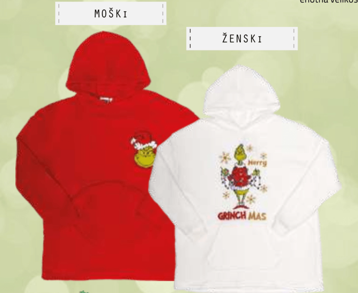 The Grinch Ženski ali Moški Hoodie
