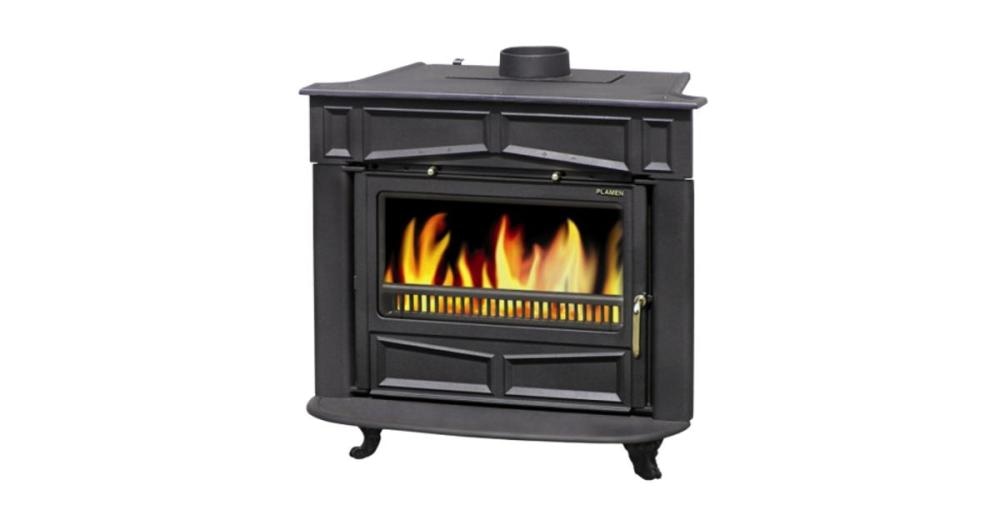 Kamin na trdo gorivo Glas Franklin Plamen