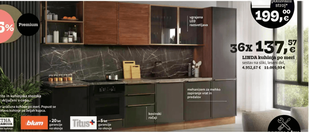 LINDA kuhinja po meri - Akcija v trgovini Prima