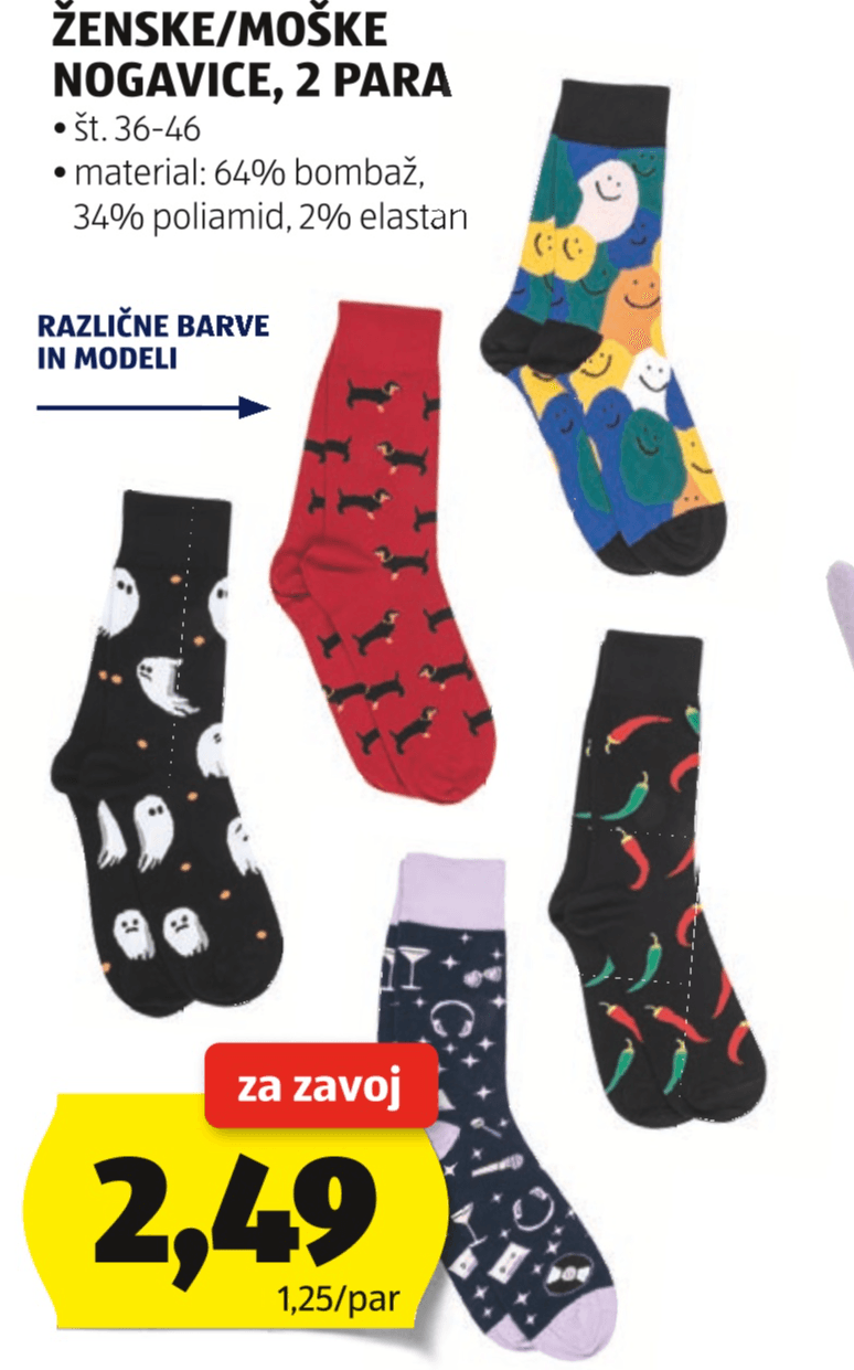 Ženske/moške nogavice 2 para