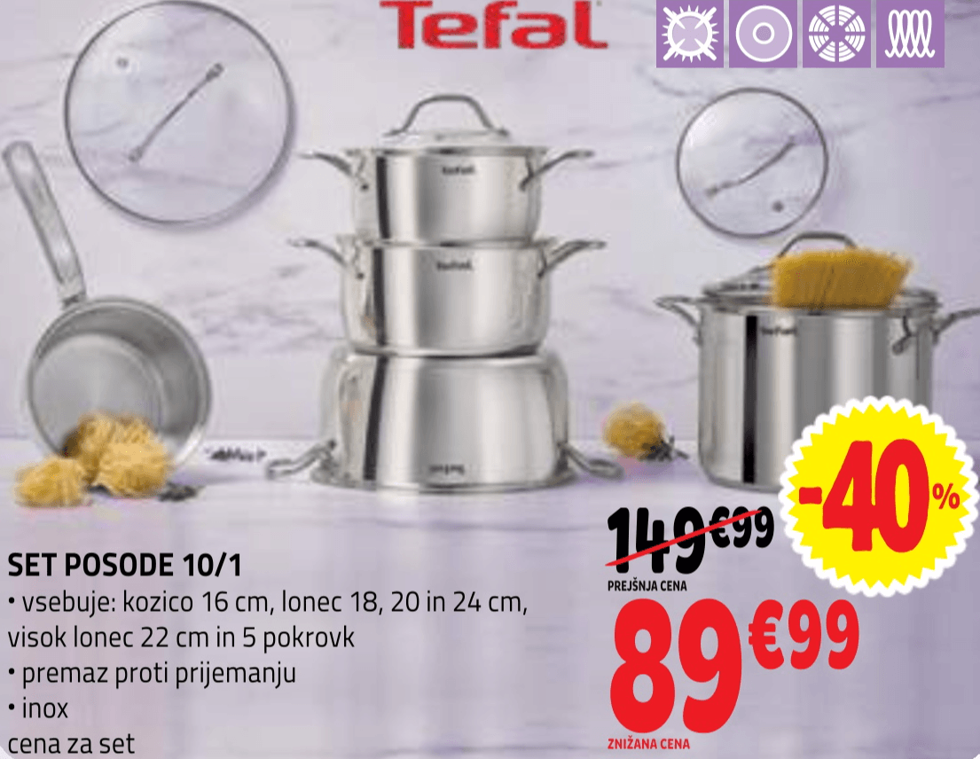 Tefal Set posode 8/1