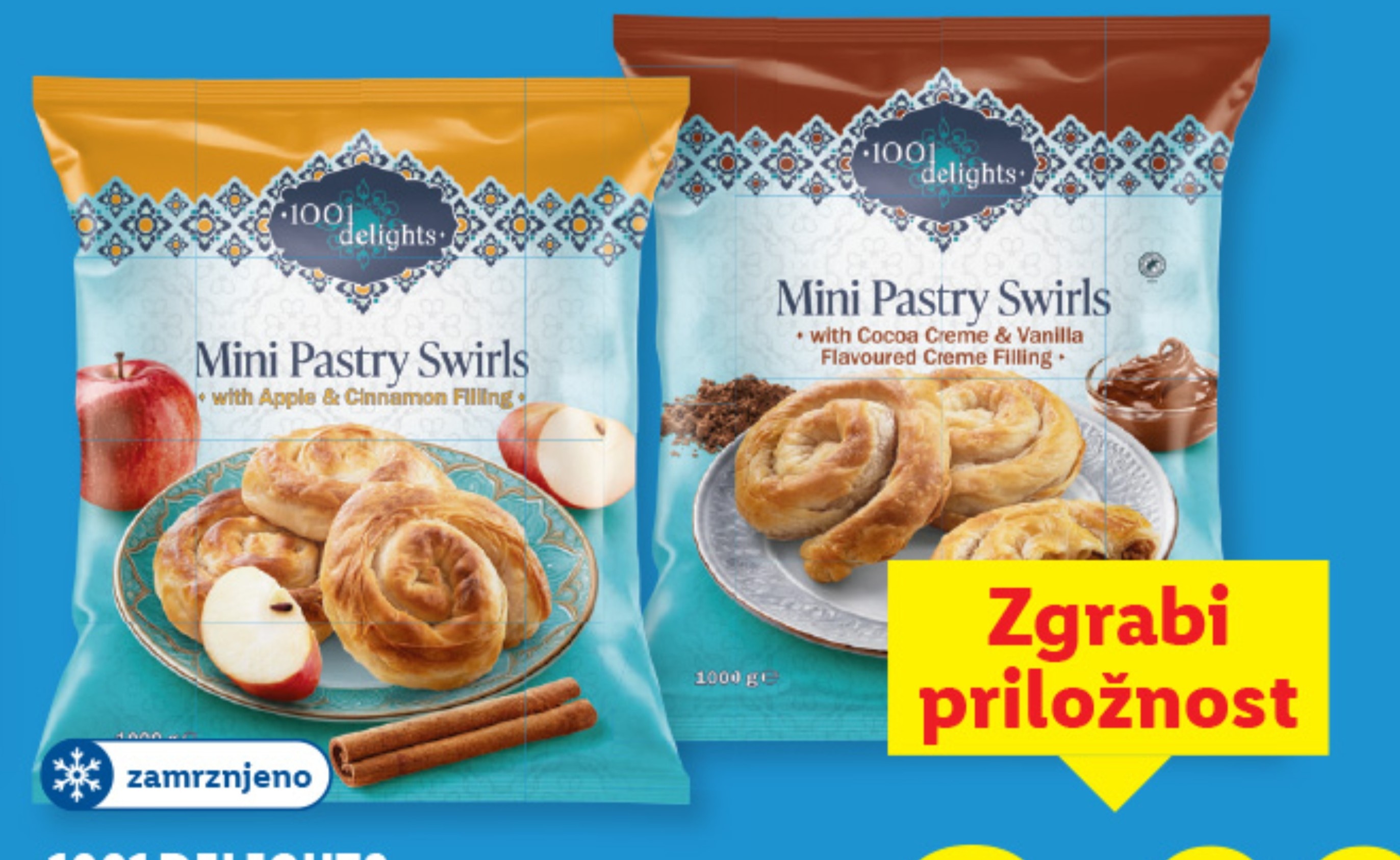 1001 DELIGHTS Polžki s sladkim nadevom 1 kg - Akcija v trgovini Lidl