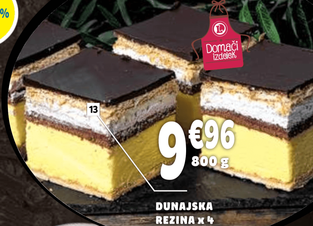 Dunajska rezina 4, 800 g
