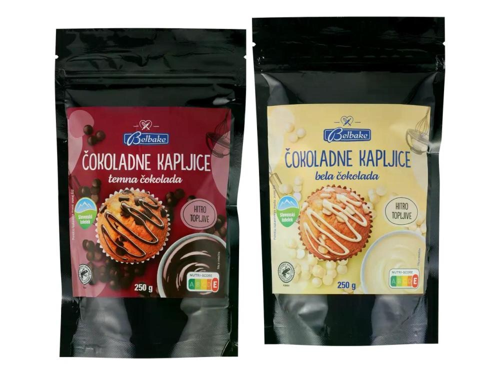 Belbake Čokoladne kapljice 250 g