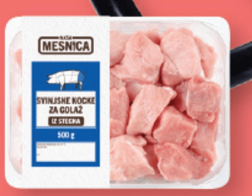 NAŠA MESNICA Sveže svinjske kocke za golaž 500 g - Akcija v trgovini Lidl
