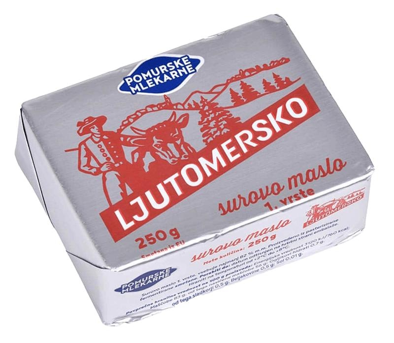Ljutomersko surovo maslo 250 g - Akcija v trgovini Tuš