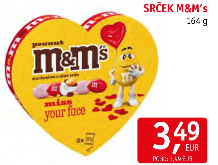 M&M's Srček 164 g M&M's