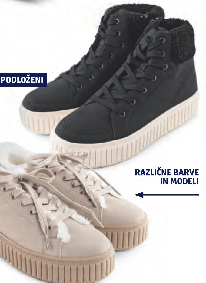 Ženski podloženi športni copati