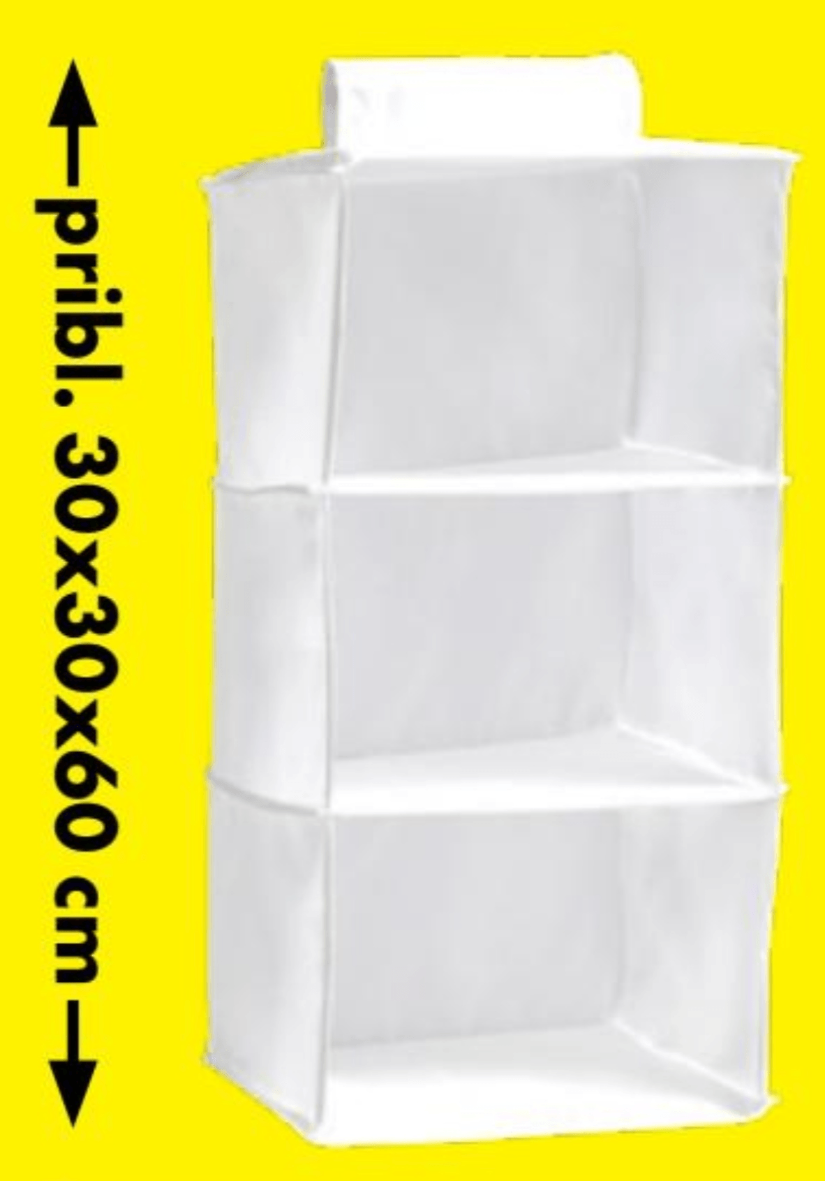 Viseči organizator 3 predali - Akcija v trgovini Tedi