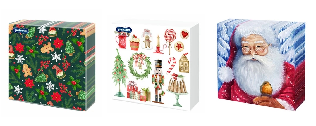 PALOMA SERVIETE Z BOŽIČNIM MOTIVOM 40 x 40 cm, 20 kosov