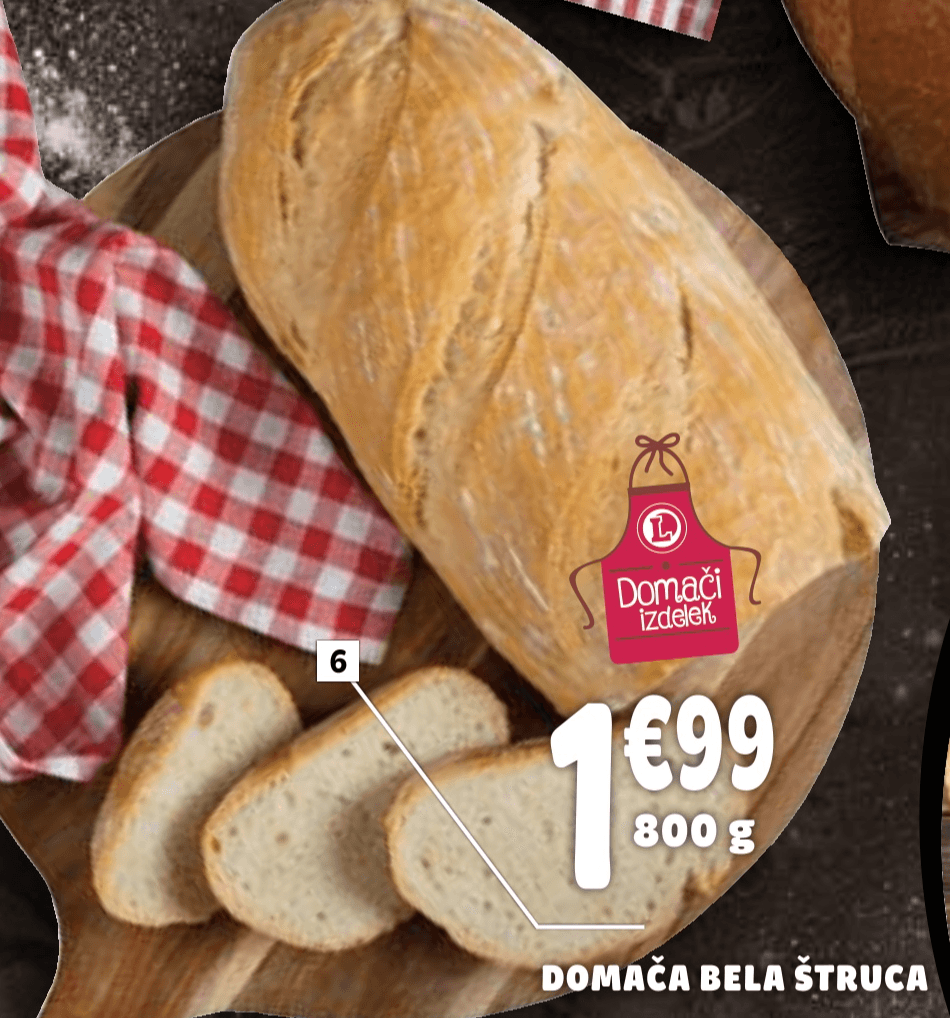 Domača bela štruca 800 g