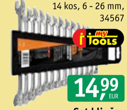 Set ključev 14 kos, 6-26 mm My Tools