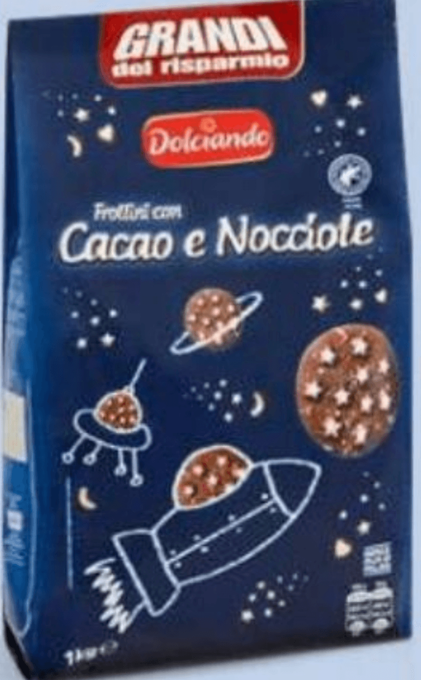 Keksi s kakavom in lešniki Dolciando 1 kg